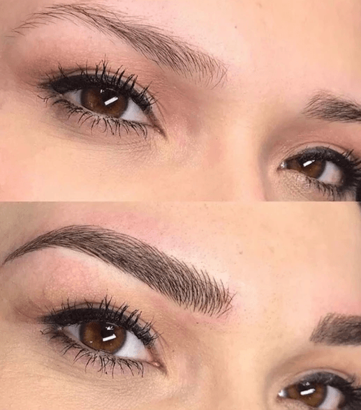 รูปตัวอย่างสักแบบ microblading